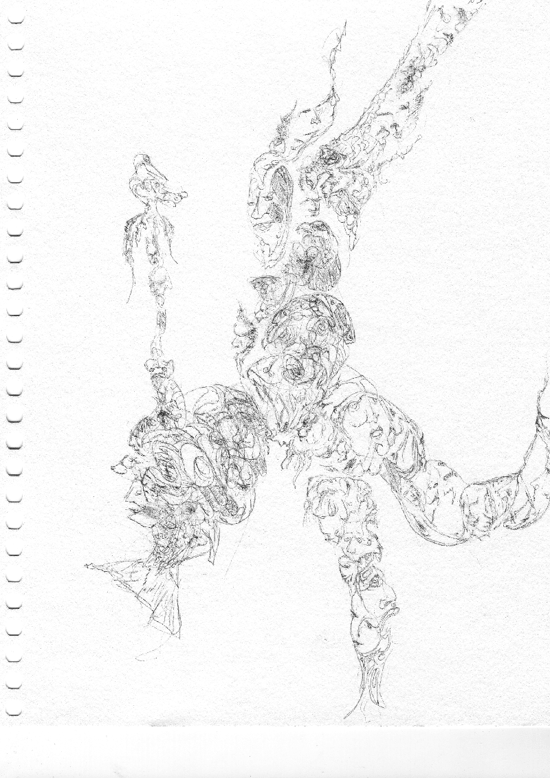 An abstract humanoid figure